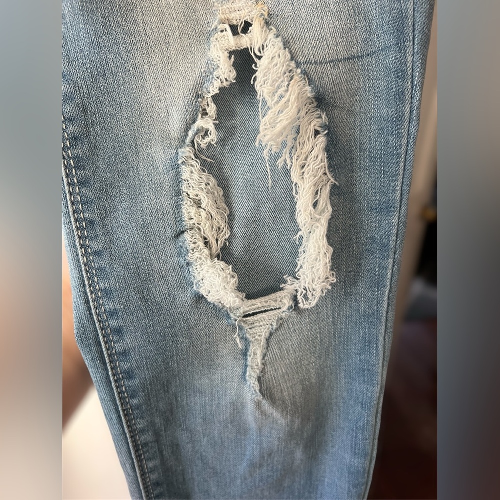 Indigo Rein Women’s Jeans Curvy Fit Juniors Size 9 High Rise Distressed Skinny - Picture 5 of 9